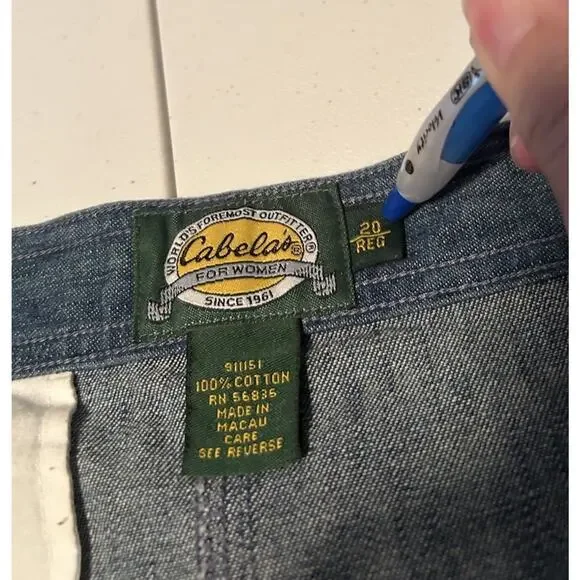 Cabelas Casual Long Denim Skirt Womens 20R - Picture 8 of 9